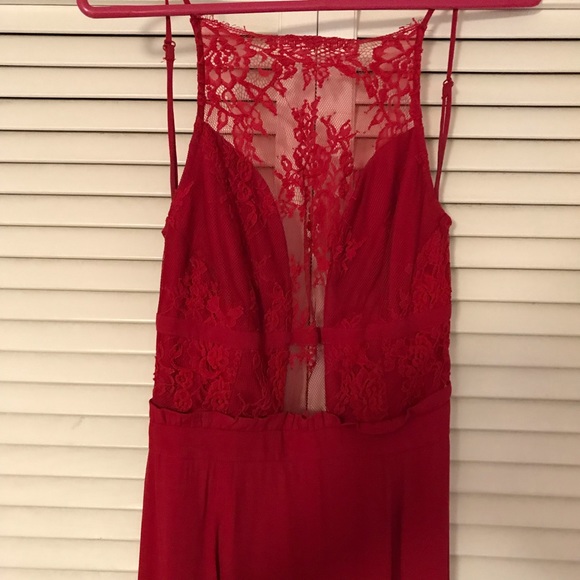 Lulus bright red prom dress! - Picture 5 of 8